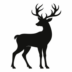 deer silhouette vector illustration