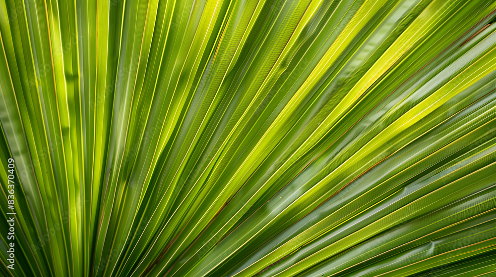 Poster texture of palm branches in the background