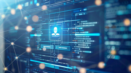 Obraz premium Illustration of a cyber security concept featuring an authentication screen on a computer with confidential business data being accessed emphasizing the importance of secure access control 