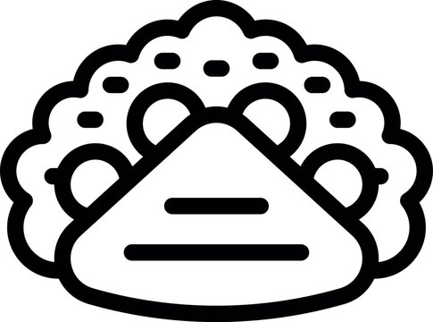 recommend clip art: Simplistic line art of a taco, ideal for food icons and menus