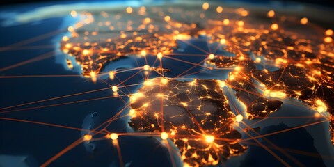 Connecting Middle East and North Africa A Network Map of Saudi Arabia's Data Exchange. Concept Middle East and North Africa, Network Map, Saudi Arabia, Data Exchange