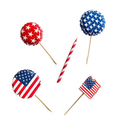4th of July Patriotic Party Props For Celebrations Transparent Background