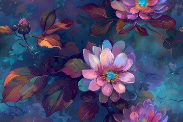 A captivating seamless petal themed tapestry pattern for dynamic visual solutions