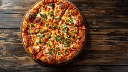 A pizza with green peppers on top of it