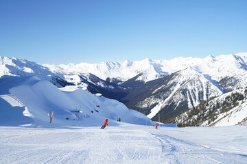 Beautiful winter Mountains landscape in Canada