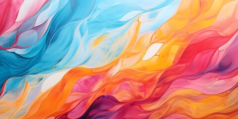 Obraz premium Abstract brush stroke painting pattern with modern line background in vibrant colors. Concept Abstract Art, Brush Strokes, Painting, Modern Lines, Vibrant Colors