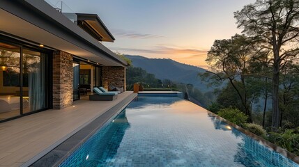Secluded mountain retreat with luxurious spa facilities