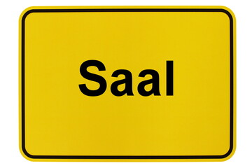 Illustration eines Ortsschildes der Gemeinde Saal in Mecklenburg-Vorpommern
