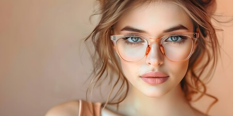 Choosing Stylish Glasses to Enhance Vision and Fashion Sense. Concept Eyewear Trends, Vision Enhancers, Fashionable Frames, Styling Tips, Personalized Lenses