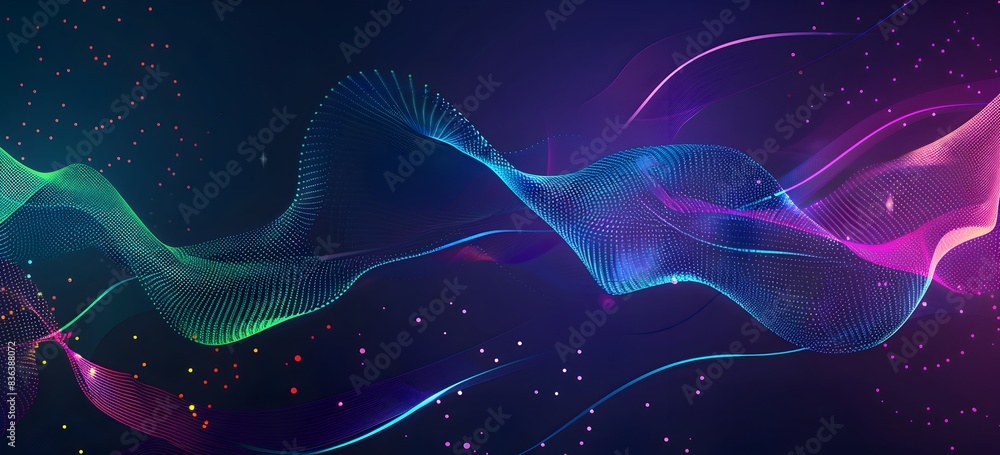 Aufkleber abstract background with digital technology and artificial intelligence concept, vector illustration