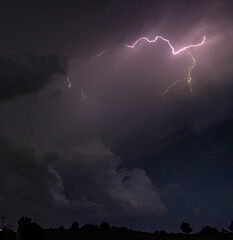 Lightning in a storm cloud