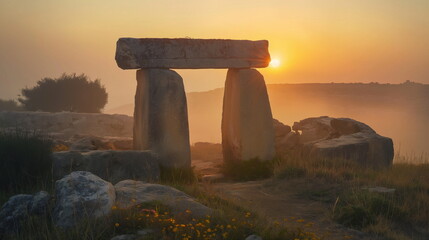 In a mystical atmosphere Among the misty sunrises _078