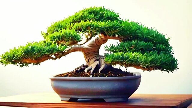 tree in a flowerpot.Seamless 4k time lapse virtual video animation background