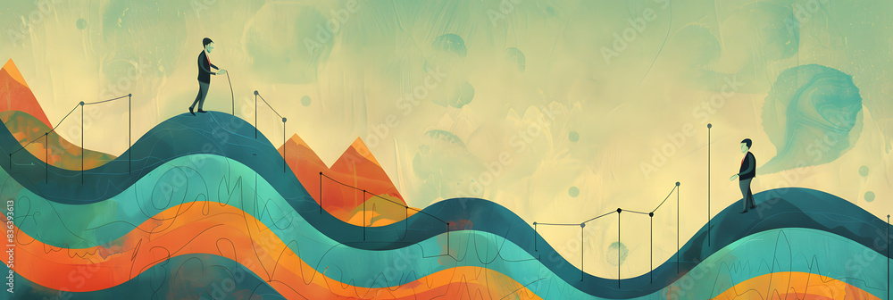Poster create a success curve with ups and downs