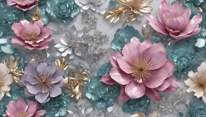 floral decorative wallpaper pattern