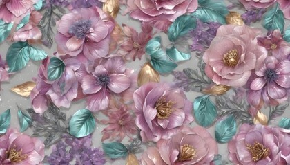 floral decorative wallpaper pattern