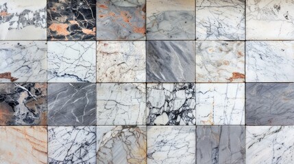 Fototapeta premium Background of marble wall texture created by marble tiles