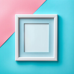 picture frame mockup on colorful background