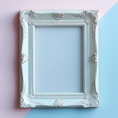 antique picture frame mockup on colorful background