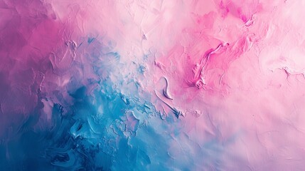 Abstract pink and blue acrylic painting