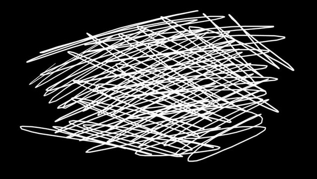 Scribble effect on black background