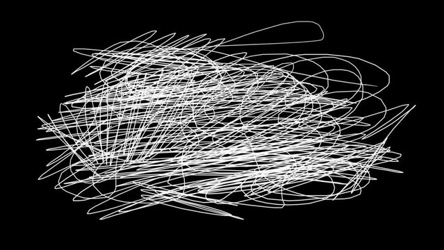 Scribble effect on black background