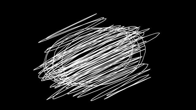 Scribble effect on black background