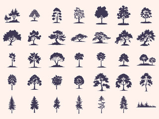 Tree Silhouettes Set