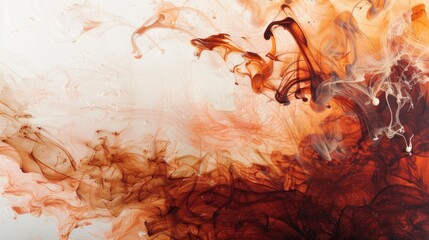  Cinnamon and blush paint colliding, Ink Fantasy, mild glow emerges from liquid waves, children's portrait