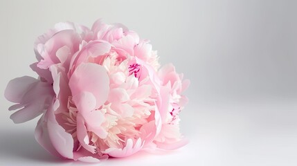 peony flowers on a white background. selective focus