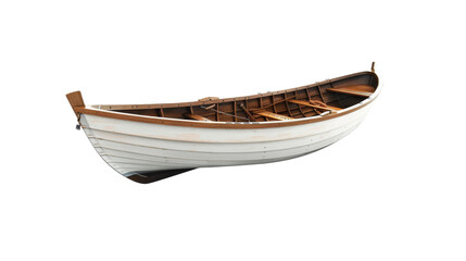 Boat, white, isolated