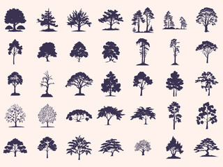 Tree Silhouettes Set