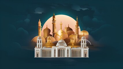 Eid Mubarak abstract background, Islamic festival 