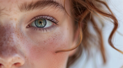 Fototapeta premium A beautiful young woman close up