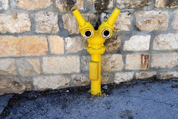 Metal water pipes and taps