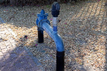 Metal water pipes and taps