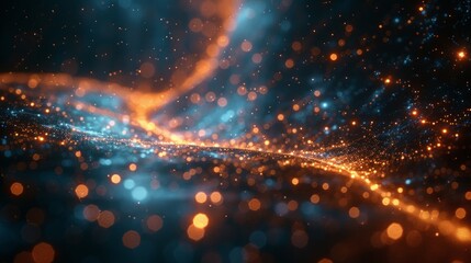 IT roadmap illustration generated by AI showing modern technology, innovation, networking, and big data.