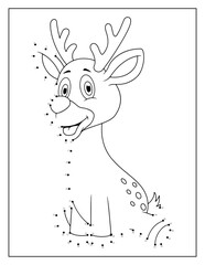 Animals dot to dot activity book for coloring page