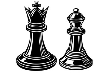 Chess pieces vector illustration