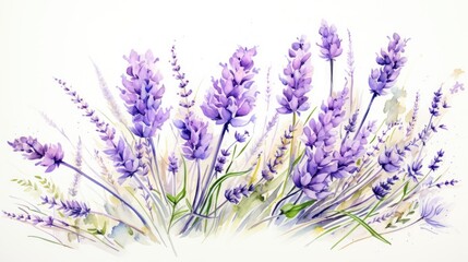 Obraz premium lavender isolated on white background