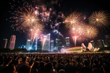 Singapore National Day, people festive a celebration of unity, heritage, and progress, fostering patriotism and pride among its people as they commemorate the nation achievements.
