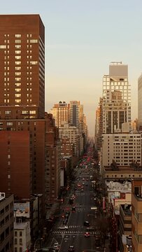 New York City Manhattan Skyline Vertical Smartphone Video Background
