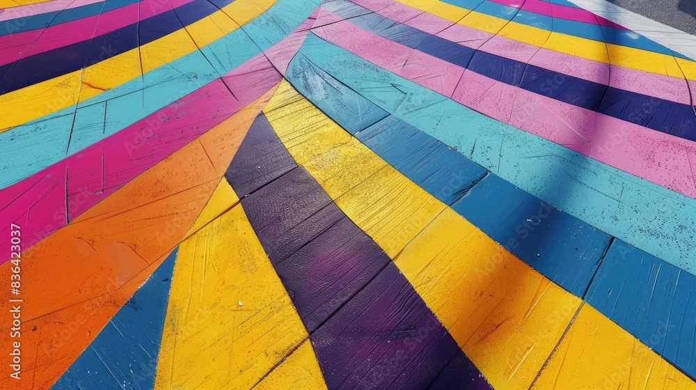 Poster 2d rendering creates vibrant ground patterns