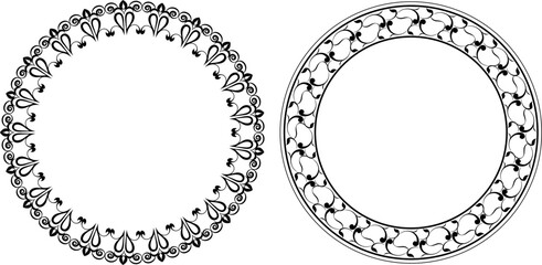 vector frames black on a white background