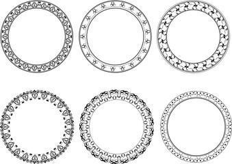 vector frames black on a white background