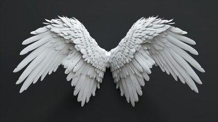 Wings isolated on background.