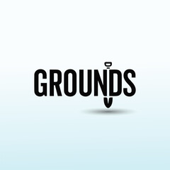 Grounds repairing house building logo design