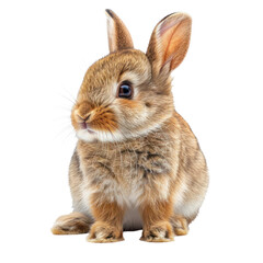 Obraz premium Cute bunny isolated on a transparent background