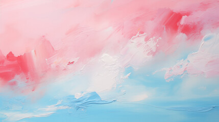 Abstract art pink and blue sky background