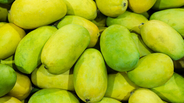 A bunch of indian Kesar mango